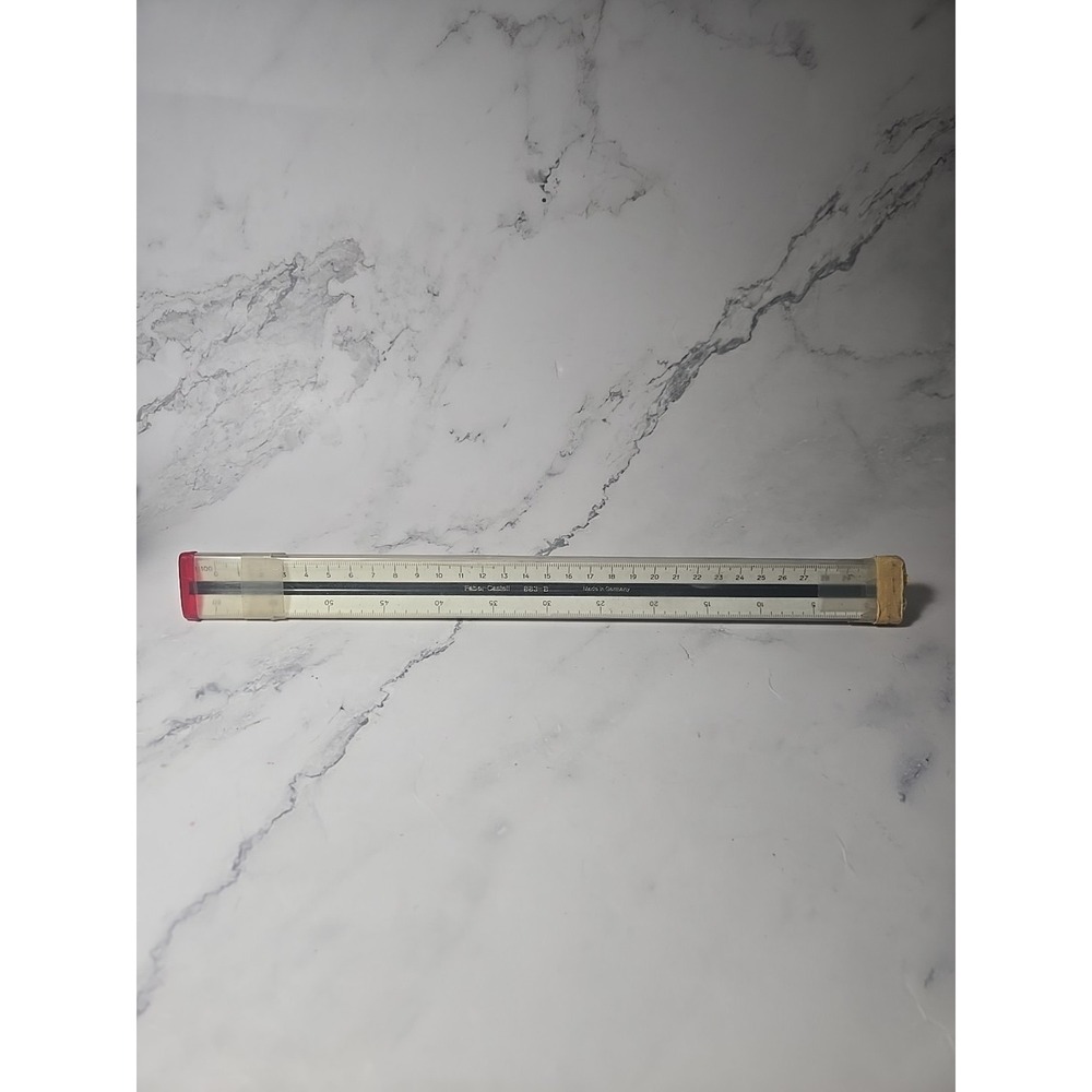FABER-CASTELL RULER 883-C GERMAN SCIENTIFIC GERMANY WITH‎ CASE VINTAGE RETRO